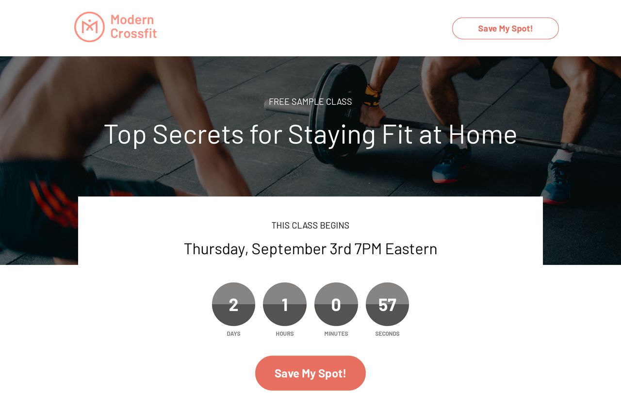 Virtual Fitness Sample Class