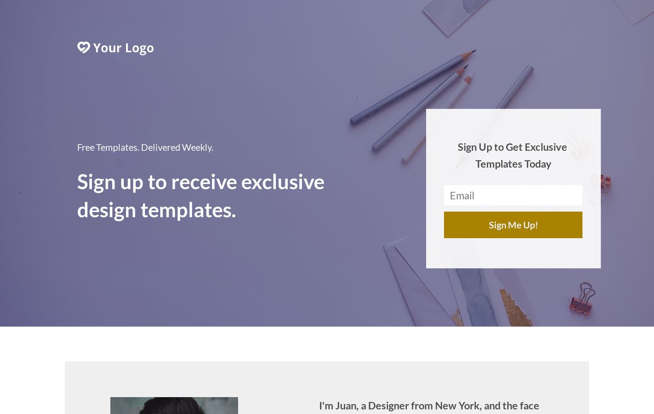 Newsletter Signup with Bio